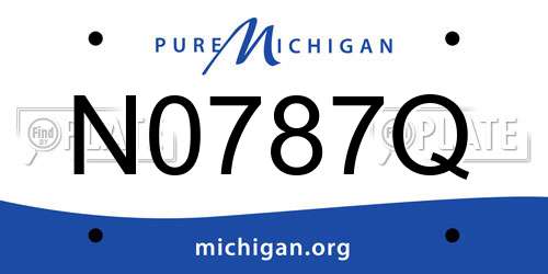 N0787Q Michigan License Plate