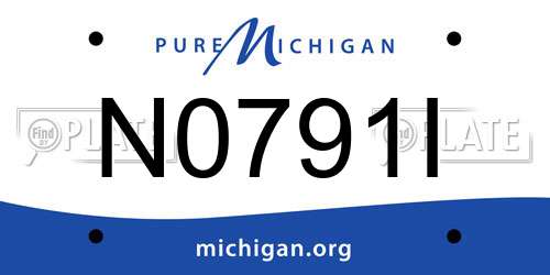 N0791I Michigan License Plate
