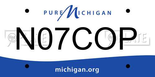 N07COP Michigan License Plate