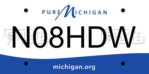 N08HDW Michigan License Plate