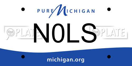 N0LS Michigan License Plate