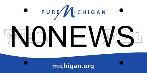 N0NEWS Michigan License Plate
