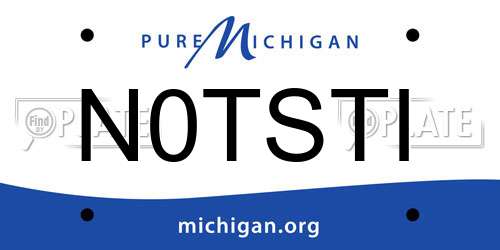 N0TSTI Michigan License Plate