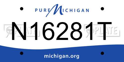 N16281T Michigan License Plate