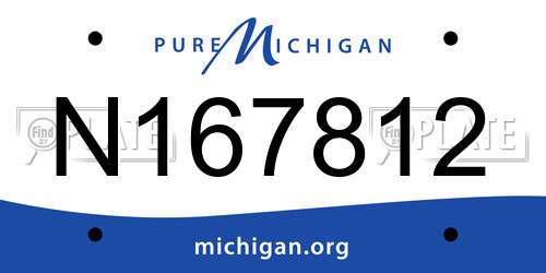 N167812 Michigan License Plate
