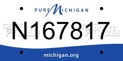 N167817 Michigan License Plate