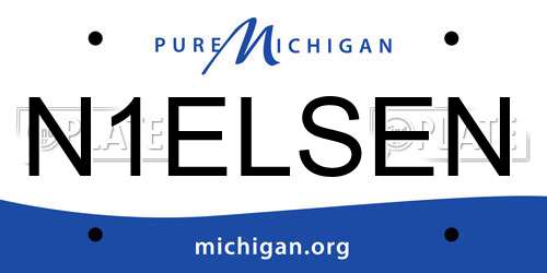 N1ELSEN Michigan License Plate