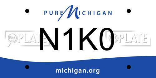 N1K0 Michigan License Plate