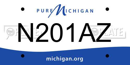 N201AZ Michigan License Plate