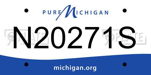 N20271S Michigan License Plate