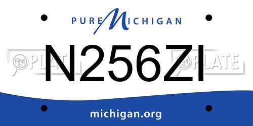 N256ZI Michigan License Plate