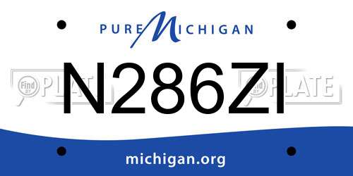 N286ZI Michigan License Plate
