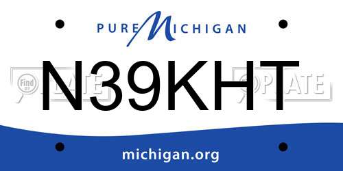 N39KHT Michigan License Plate