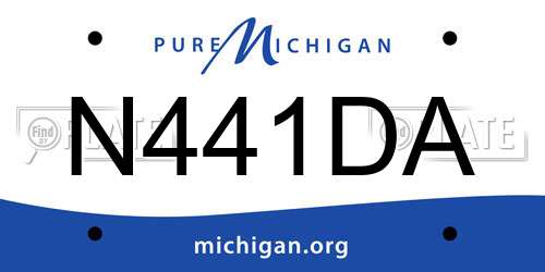 N441DA Michigan License Plate
