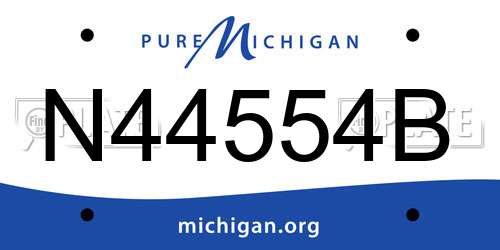 N44554B Michigan License Plate