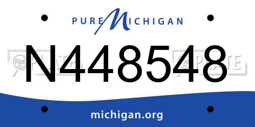 N448548 Michigan License Plate