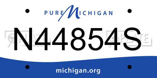 N44854S Michigan License Plate