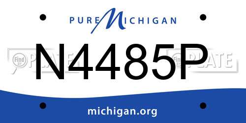 N4485P Michigan License Plate