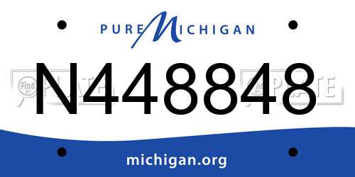 N448848 Michigan License Plate