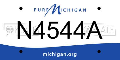 N4544A Michigan License Plate