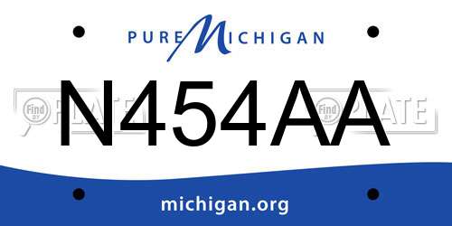 N454AA Michigan License Plate