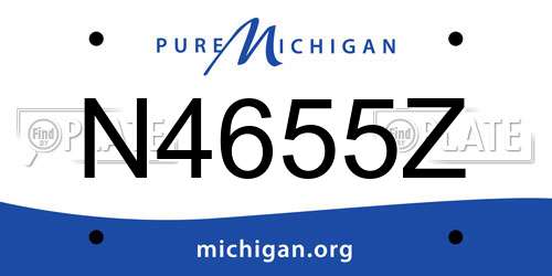 N4655Z Michigan License Plate
