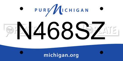 N468SZ Michigan License Plate