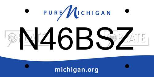 N46BSZ Michigan License Plate