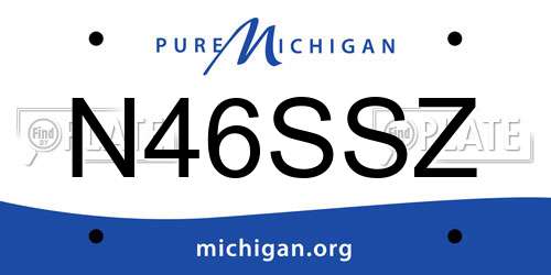 N46SSZ Michigan License Plate
