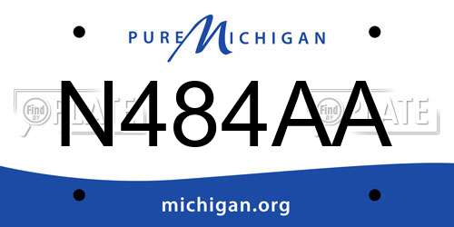 N484AA Michigan License Plate
