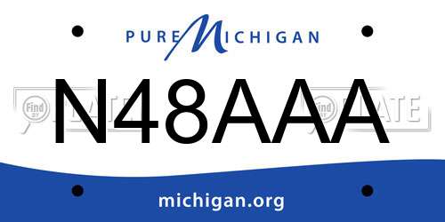 N48AAA Michigan License Plate