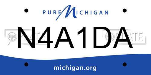 N4A1DA Michigan License Plate