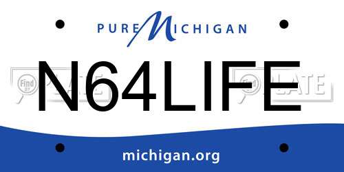 N64LIFE Michigan License Plate