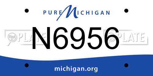 N6956 Michigan License Plate