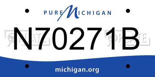 N70271B Michigan License Plate