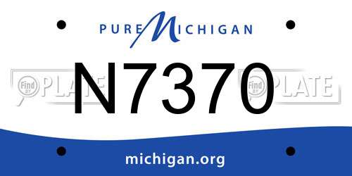 N7370 Michigan License Plate