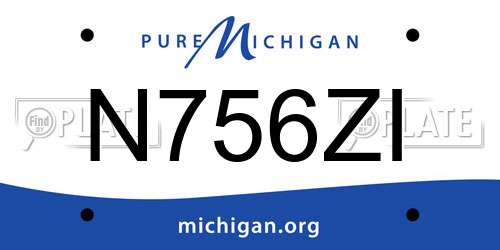 N756ZI Michigan License Plate