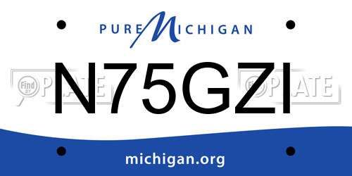 N75GZI Michigan License Plate