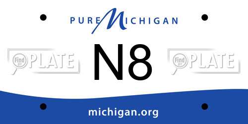 N8 Michigan License Plate
