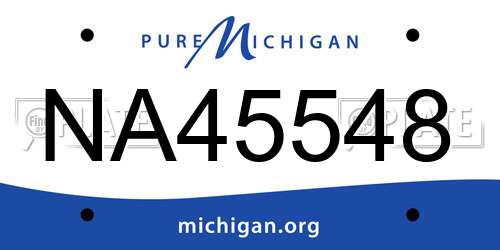 NA45548 Michigan License Plate