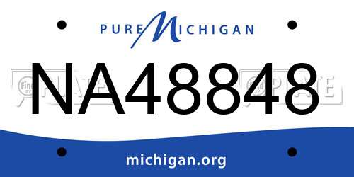 NA48848 Michigan License Plate