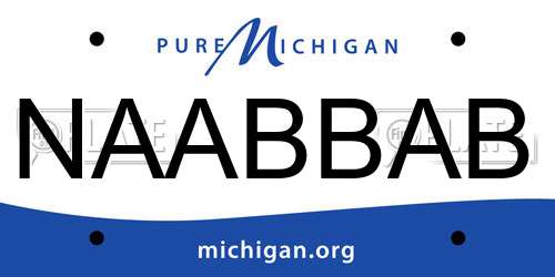 NAABBAB Michigan License Plate