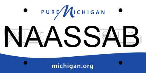NAASSAB Michigan License Plate