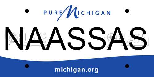 NAASSAS Michigan License Plate