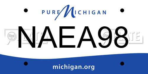 NAEA98 Michigan License Plate