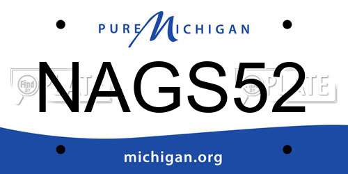 NAGS52 Michigan License Plate