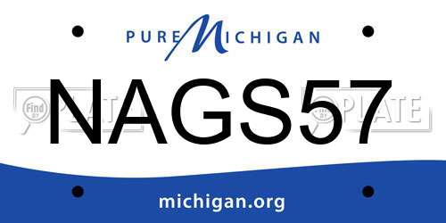 NAGS57 Michigan License Plate