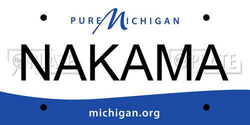 NAKAMA Michigan License Plate