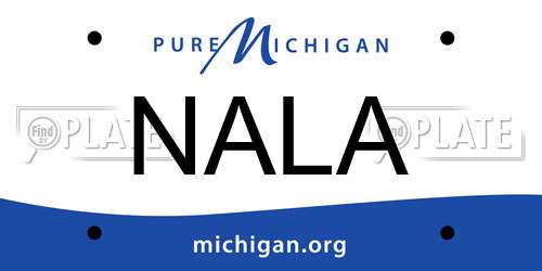 NALA Michigan License Plate