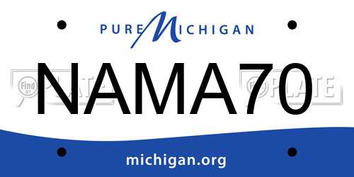 NAMA70 Michigan License Plate
